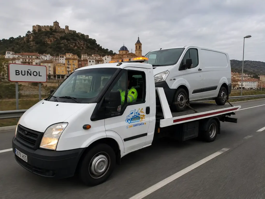 Grúa en Buñol 24 horas para cualquier avería