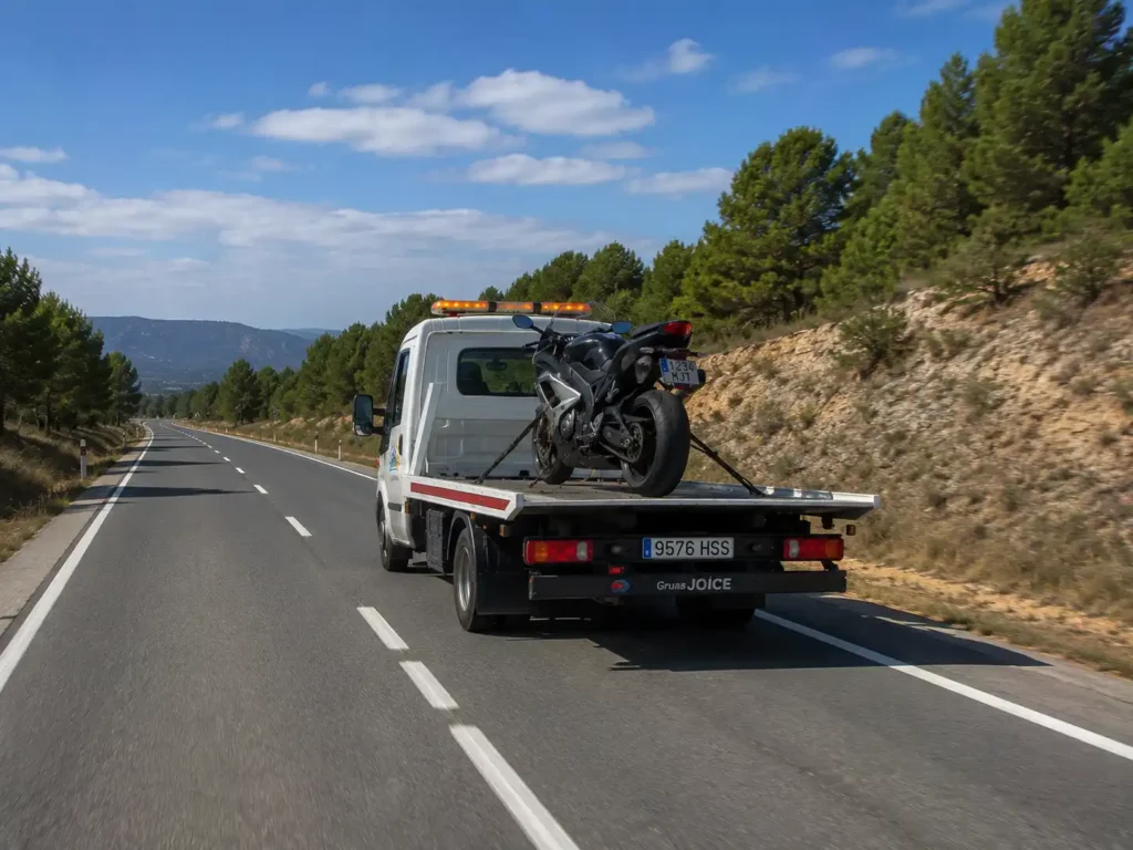 Grúa de motos en Valencia con transporte seguro