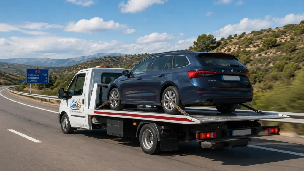 transporte de coche en grúa en Valencia